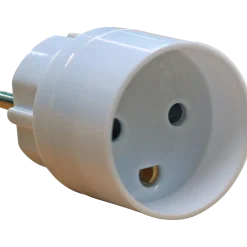 Schuko Adaptor til DK hvid