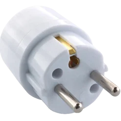 Schuko Adaptor til DK hvid