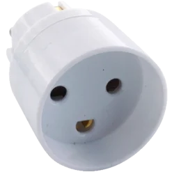 Schuko Adaptor til DK hvid