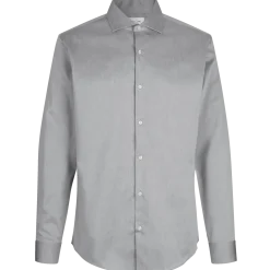 Seven seas Fine twill modern skjorte silver grey str. M