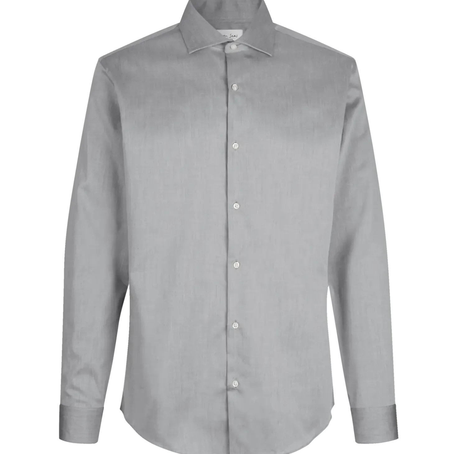Seven seas Fine twill modern skjorte silver grey str. M