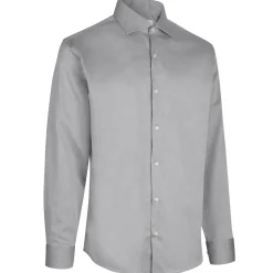Seven seas Fine twill modern skjorte silver grey str. M