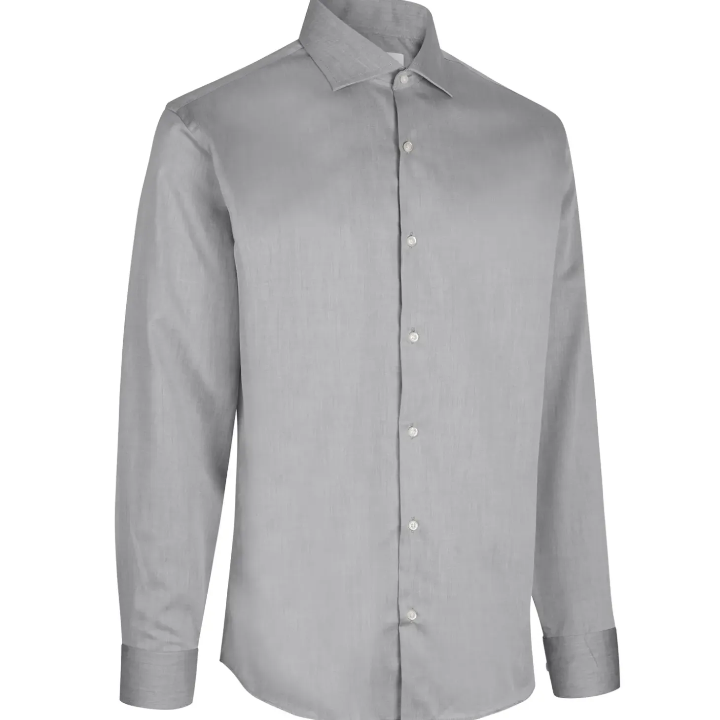 Seven seas Fine twill modern skjorte silver grey str. M