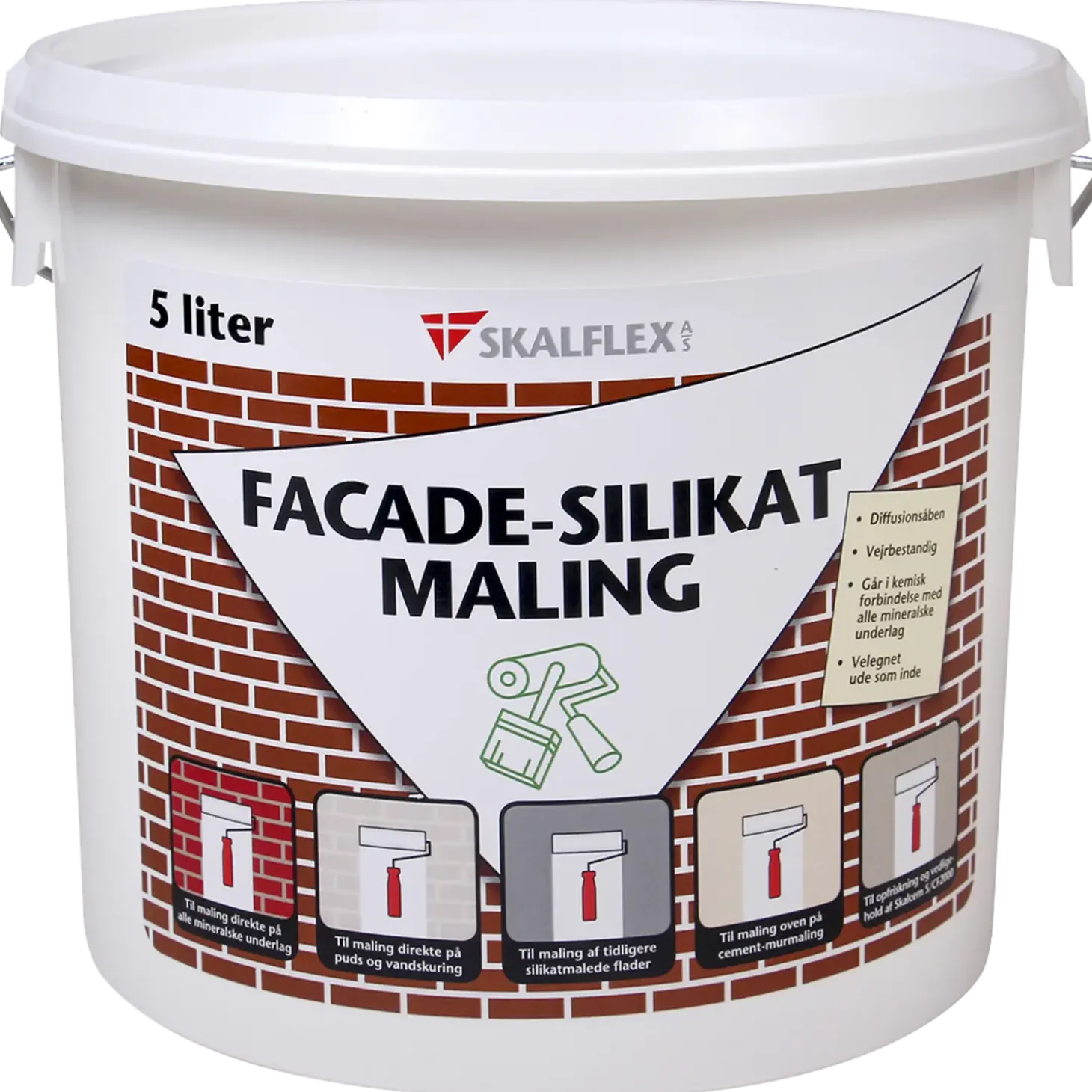 Skalflex Facade- Silikatmaling 002 sølvgrå 10 L