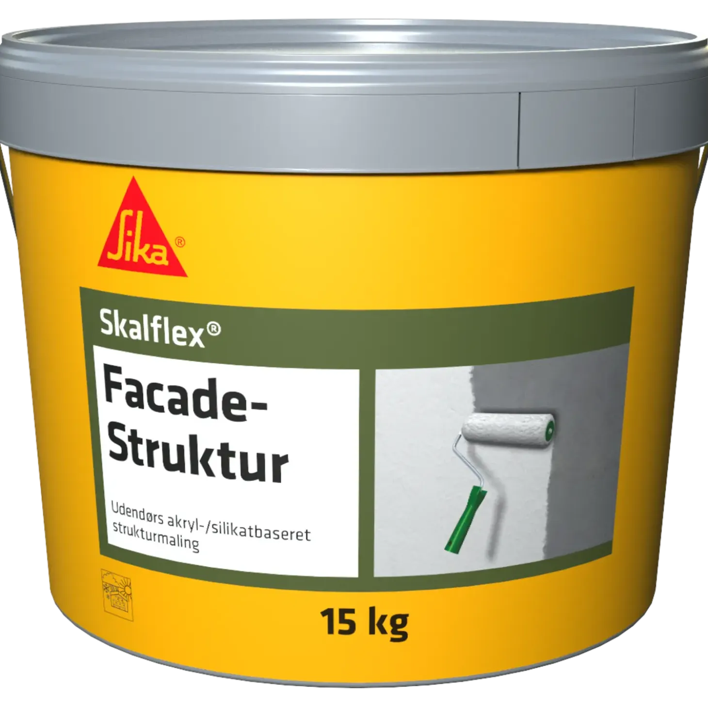 Skalflex facadestruktur fin hvid 15 kg