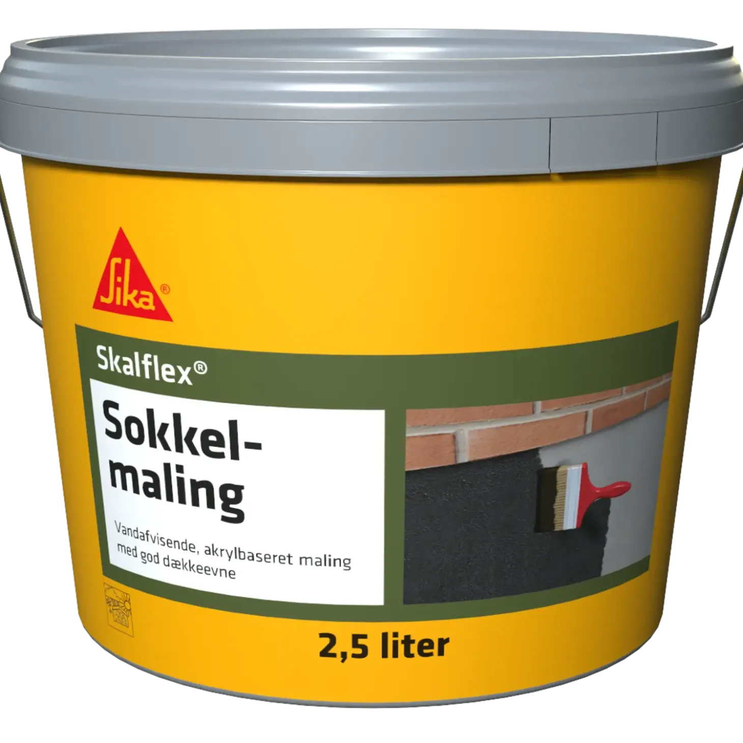 Skalflex sokkelmaling sort 2,5 L