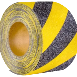Skridsikker tape advarende 25 mm x 18,3 m gul/sort