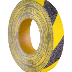 Skridsikker tape advarende 25 mm x 18,3 m gul/sort