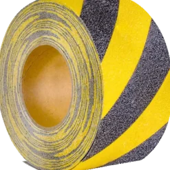 Skridsikker tape advarende 25 mm x 18,3 m gul/sort