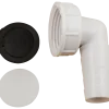 Slangeforskruning t/afløbsslange 1"3/4" hvid plast