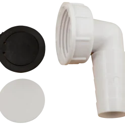 Slangeforskruning t/afløbsslange 1"3/4" hvid plast