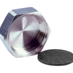 Slutmuffe R10 3/8" m/pakning krom