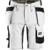 Snickers Allroundwork arbejdsshorts med hylsterlommer stretch hvid/sort str. 54