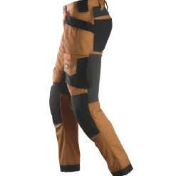 Snickers Allroundwork arbejdsbukser med hylsterlommer stretch brun/sort str. 48