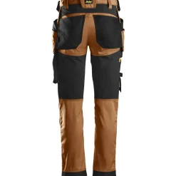 Snickers Allroundwork arbejdsbukser med hylsterlommer stretch brun/sort str. 48