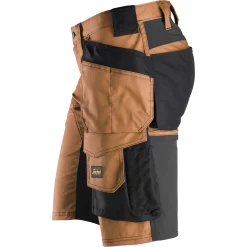 Snickers Allroundwork arbejdsshorts med hylsterlommer stretch brun/sort str. 50