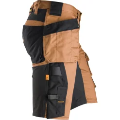 Snickers Allroundwork arbejdsshorts med hylsterlommer stretch brun/sort str. 50
