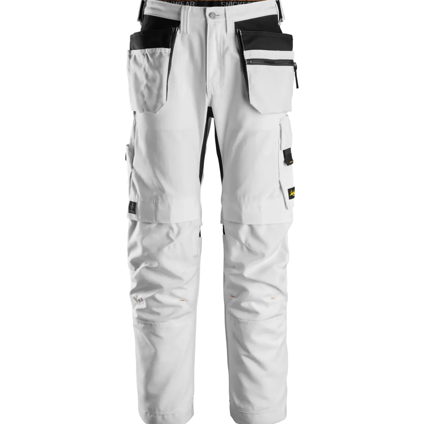 Snickers Allroundwork arbejdsbukser med hylsterlommer Canvas+ stretch hvid str. 52