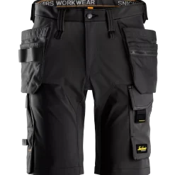 Snickers 6175 Allroundwork shorts 4-vejs stretch m/hylsterlommer sort str. 54