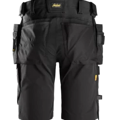 Snickers 6175 Allroundwork shorts 4-vejs stretch m/hylsterlommer sort str. 54