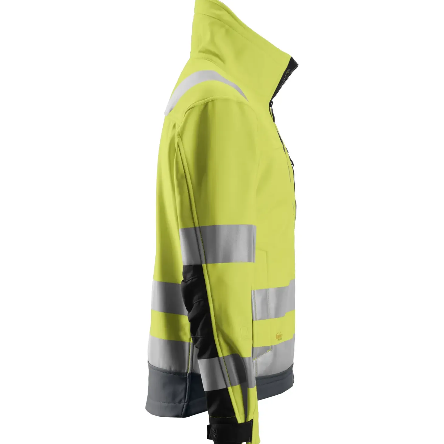Snickers Allroundwork softshelljakke klasse 3 hi-vis gul/koksgrå str. XL