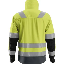Snickers Allroundwork softshelljakke klasse 3 hi-vis gul/koksgrå str. XL