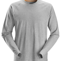Snickers Allroundwork t-shirt langærmet lys gråmeleret str. 3XL