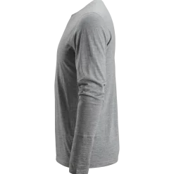 Snickers Allroundwork t-shirt langærmet uld lys gråmeleret str. L