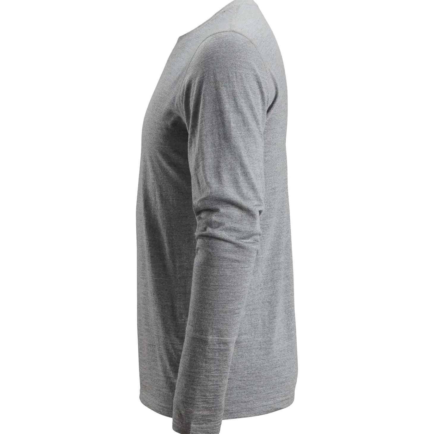Snickers Allroundwork t-shirt langærmet uld lys gråmeleret str. L