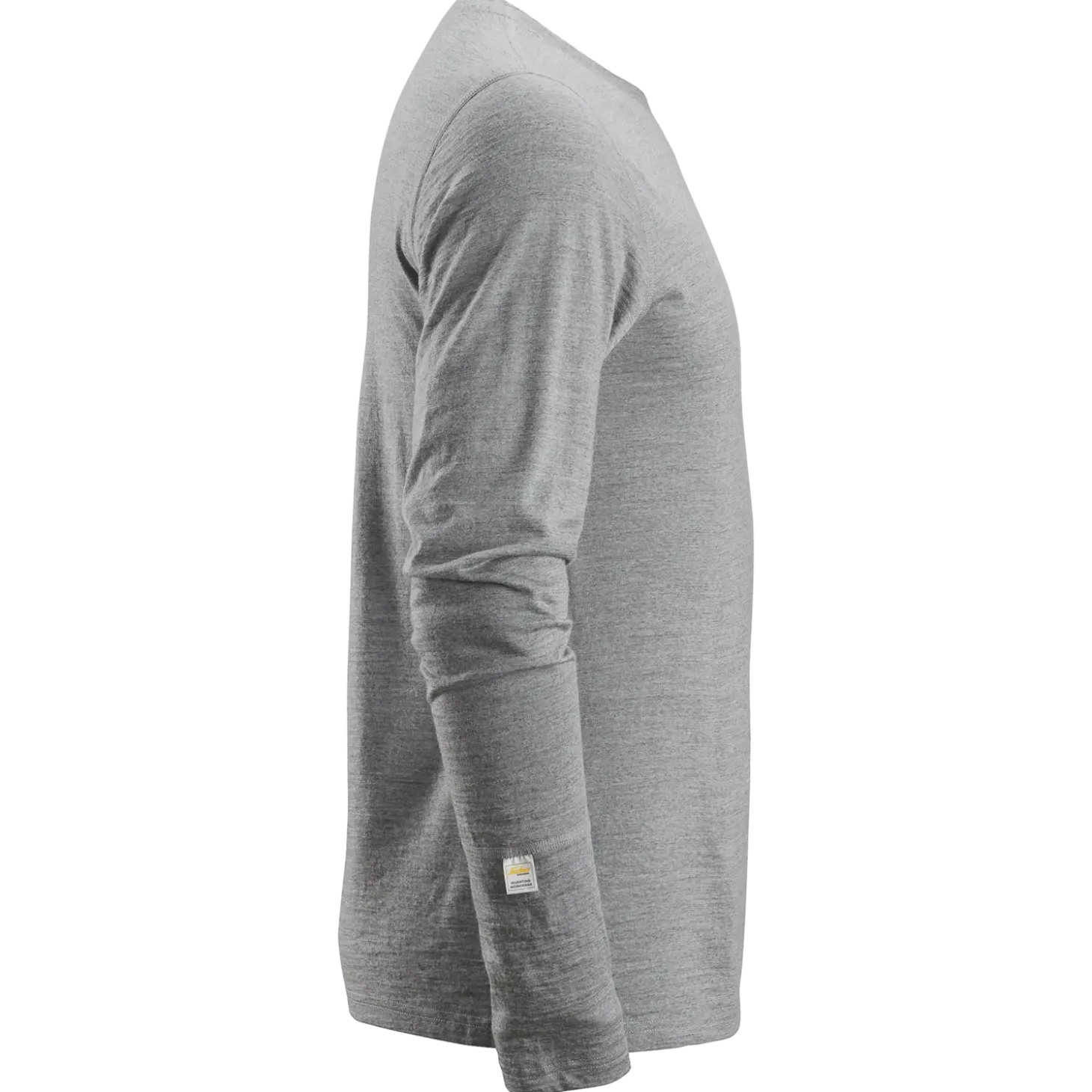 Snickers Allroundwork t-shirt langærmet uld lys gråmeleret str. L