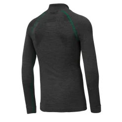 Snickers Flexiwork t-shirt langærmet uld sømløs mørk gråmeleret str. L