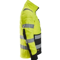 Snickers hi-vis letvatteret jakke gul/sort str. 2XL