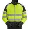 Snickers hi-vis sweatjakke med lynlås gul/sort str. 2XL