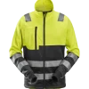 Snickers hi-vis trøje med gennemgående lynlås, klasse 2 gul/sort str. XL