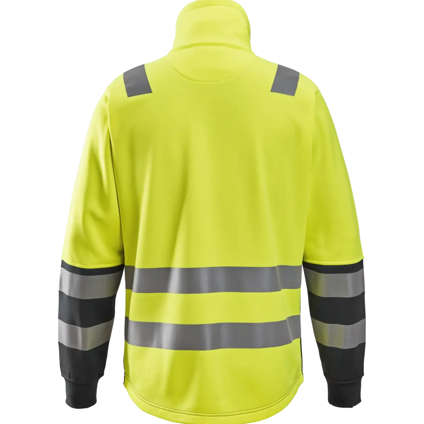 Snickers hi-vis trøje med gennemgående lynlås, klasse 2 gul/sort str. XL