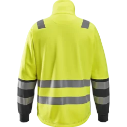 Snickers hi-vis trøje med gennemgående lynlås, klasse 2 gul/sort str. XL