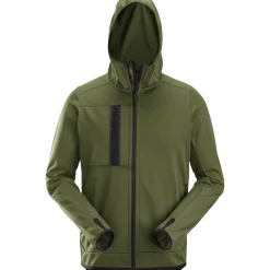 Snickers hættetrøje fleece khaki grøn str. M