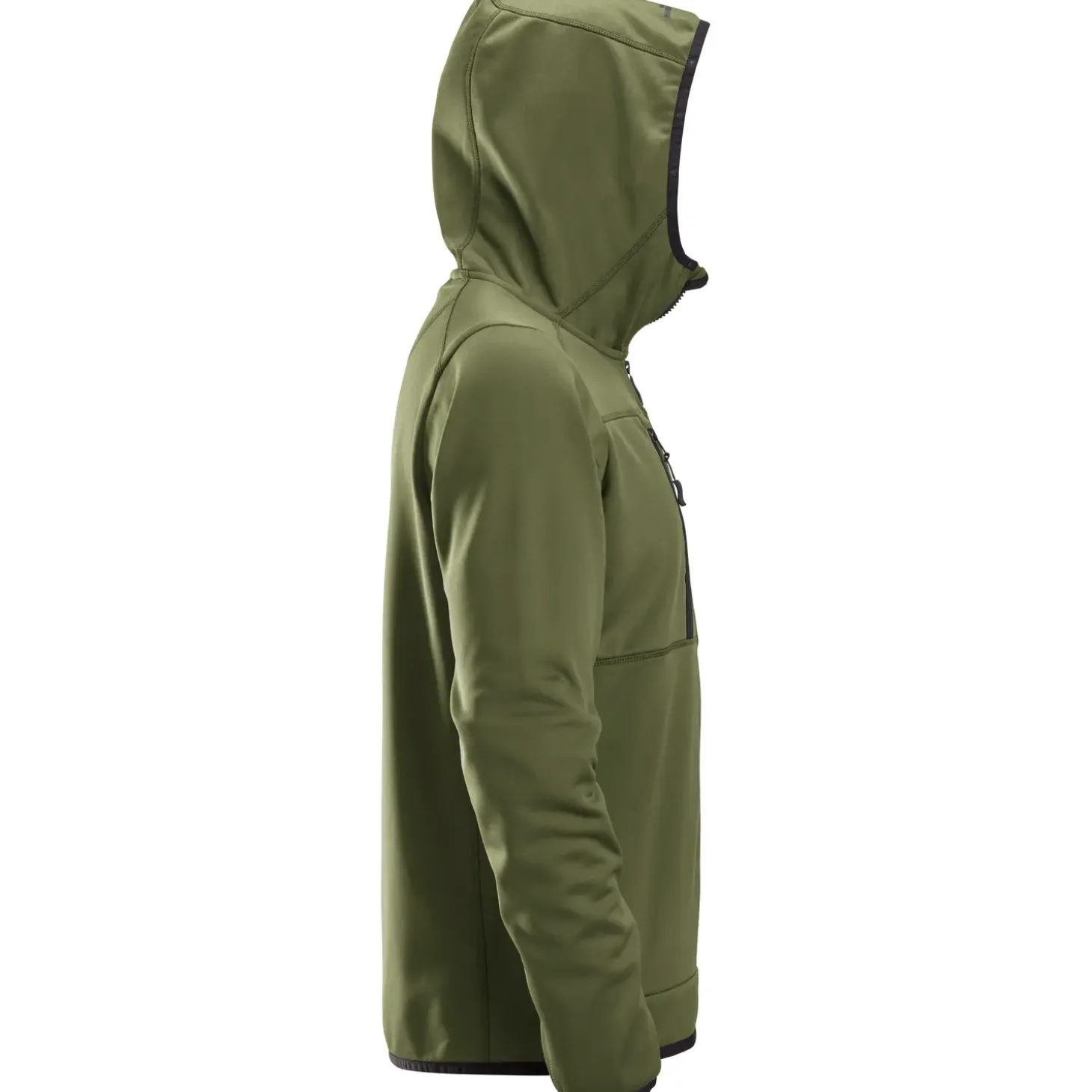 Snickers hættetrøje fleece khaki grøn str. M