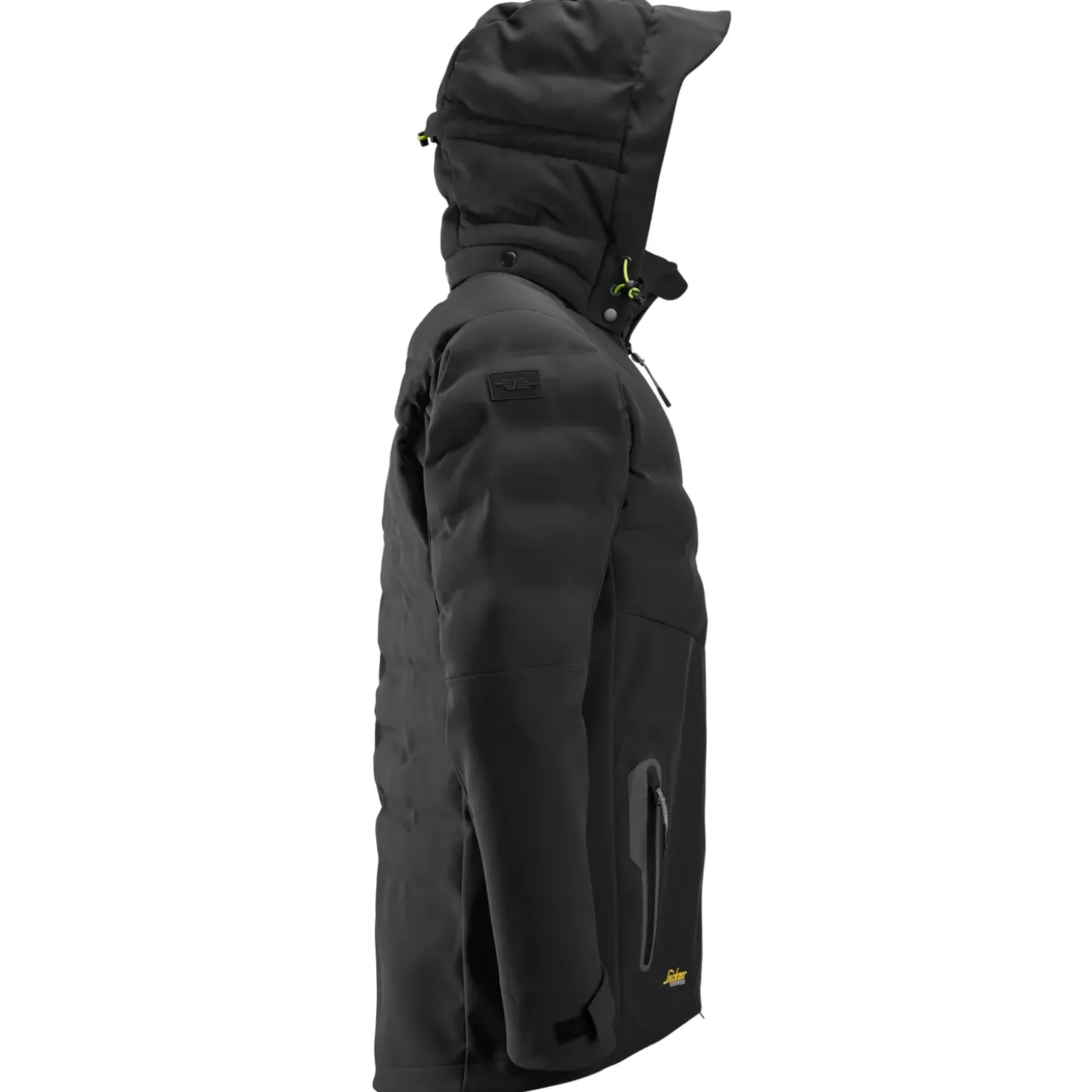 Snickers 3-lags vindtæt quiltet jakke sort str. M