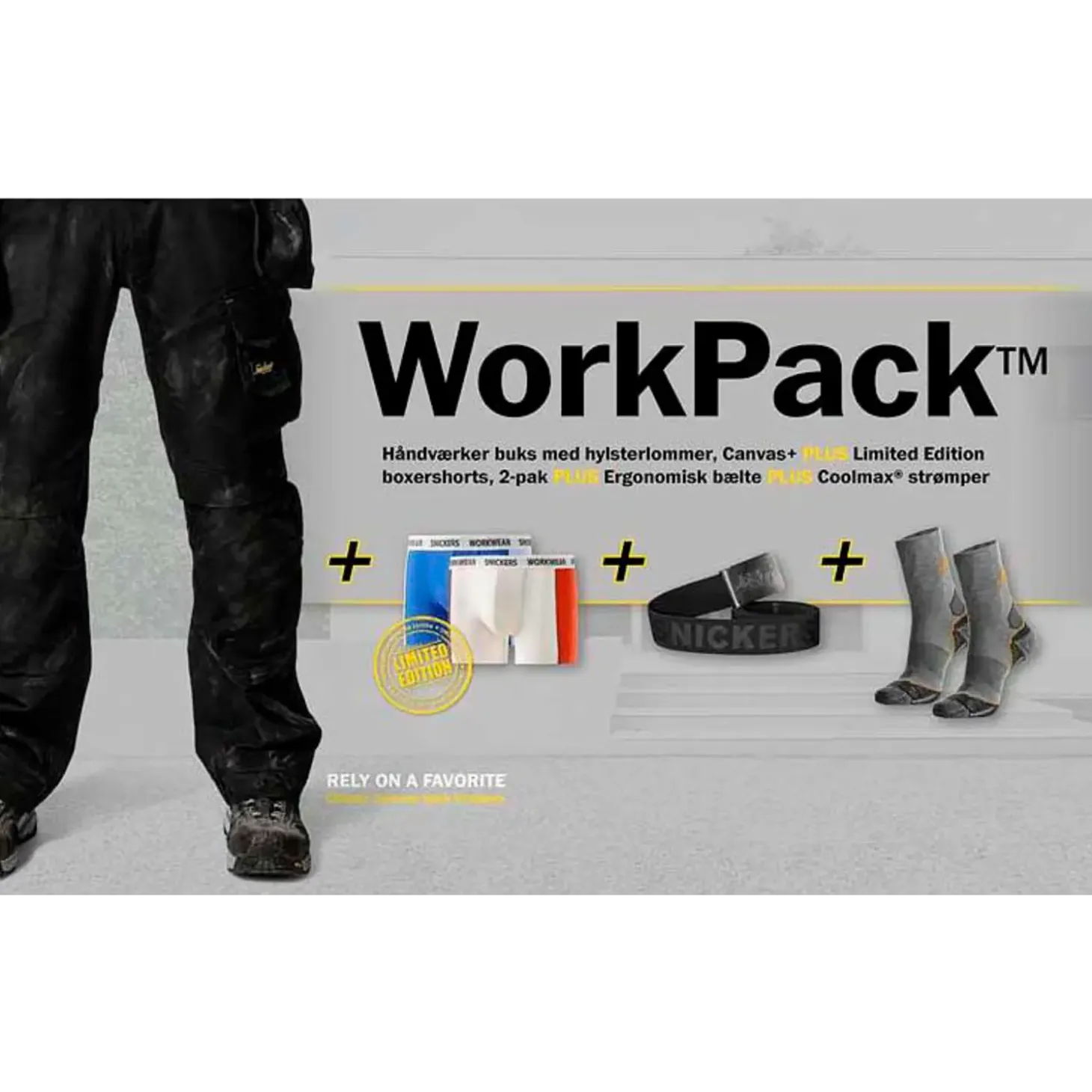 Snickers 3214 Workpack arbejdsbukser med tilbehør sort str. 52