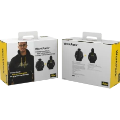 Snickers workpack pilejakke + hættetrøje sort 3XL