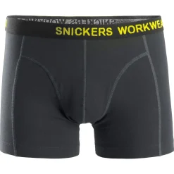 Snickers Workwear boxershorts 2-pak sort/koksgrå str. M