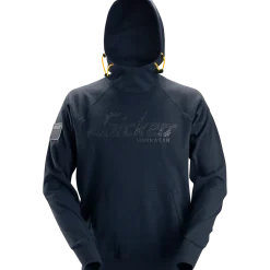 Snickers Workwear hættetrøje logo navy str. S