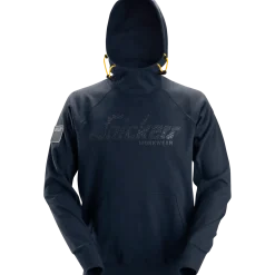 Snickers Workwear hættetrøje logo navy str. S