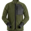 Snickers Workwear pile jakke khaki/ sort str. L