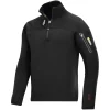 Snickers Workwear pullover med lynlås Body Mapping sort str. XL