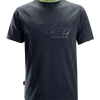 Snickers Workwear t-shirt kortærmet logo mørk blåmeleret str. M