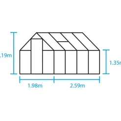 Sokkel til Halls Qube 68 5,1 m²