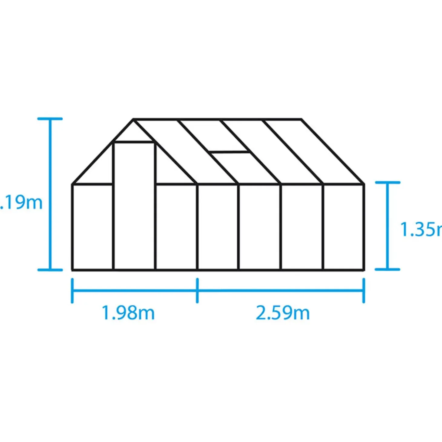 Sokkel til Halls Qube 68 5,1 m²