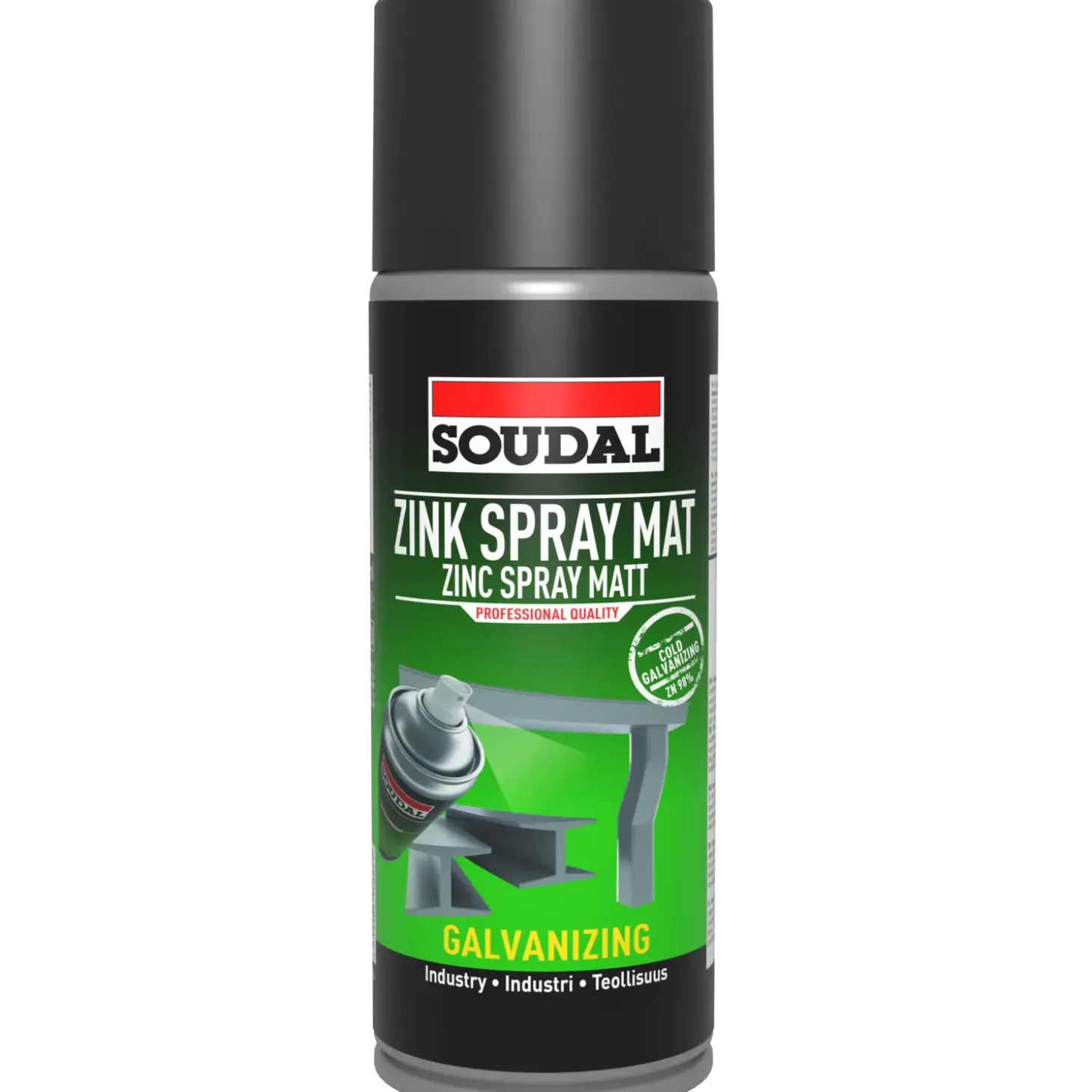 Soudal zink spray, koldgalvanisering mat 400 ml